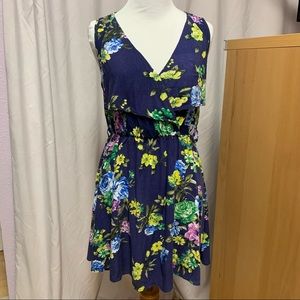 Forever 21 Navy Blue Floral Dress